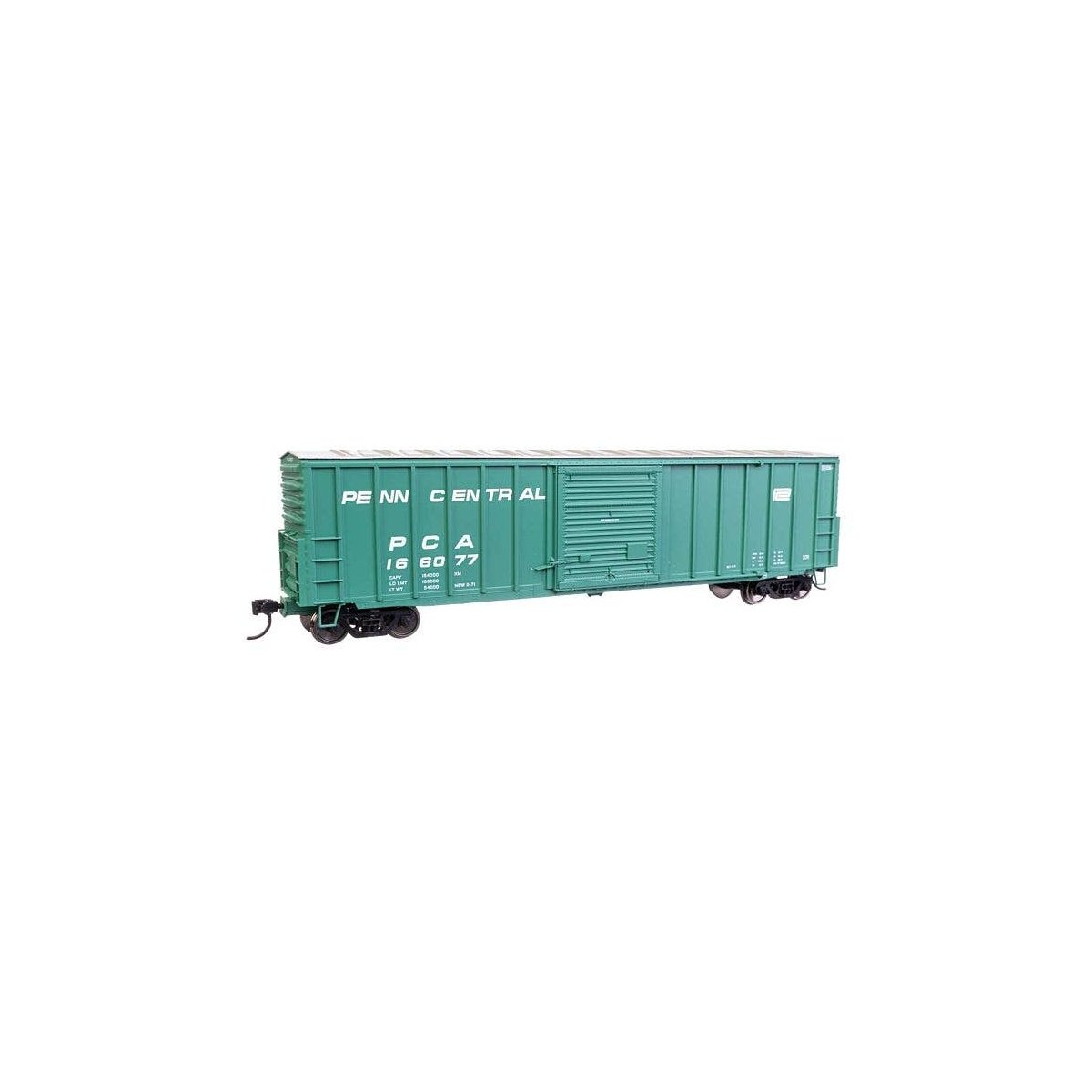 50′ ACF Exterior Post Dreadnaught End Plate B Boxcar - Ready to Run -- Penn Central 166077, HO, WalthersMainline 46016
