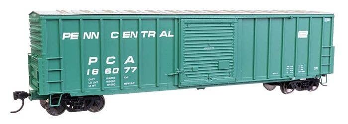50′ ACF Exterior Post Dreadnaught End Plate B Boxcar - Ready to Run -- Penn Central 166077, HO, WalthersMainline 46016