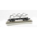 3-Dome Tank Car - Ready-to-Run -- Carbide & Carbon Chemicals Corp. (silver), N, Bachmann Industries 17155