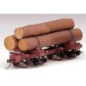 Spectrum(R) Skeleton Log Car pkg(3) -- With Logs, On30, Bachmann Industries 27391