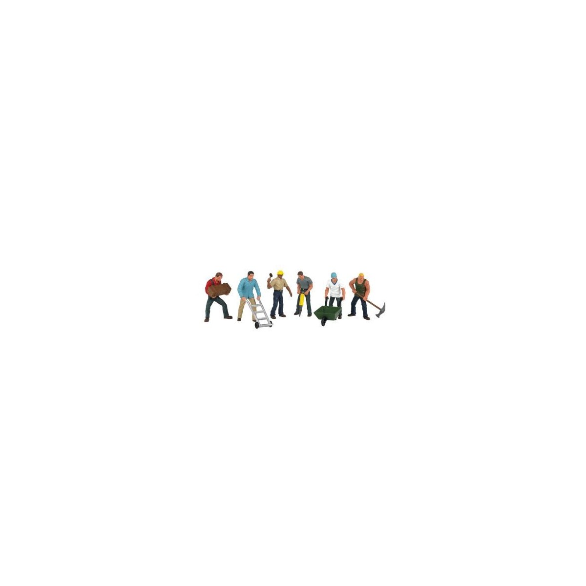 Construction Workers - SceneScapes(TM) -- pkg(6), O Bachmann Industries 33155