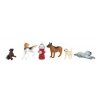 SceneScapes(TM) Dogs -- With Fire Hydrant pkg(6), O Bachmann Industries 33158