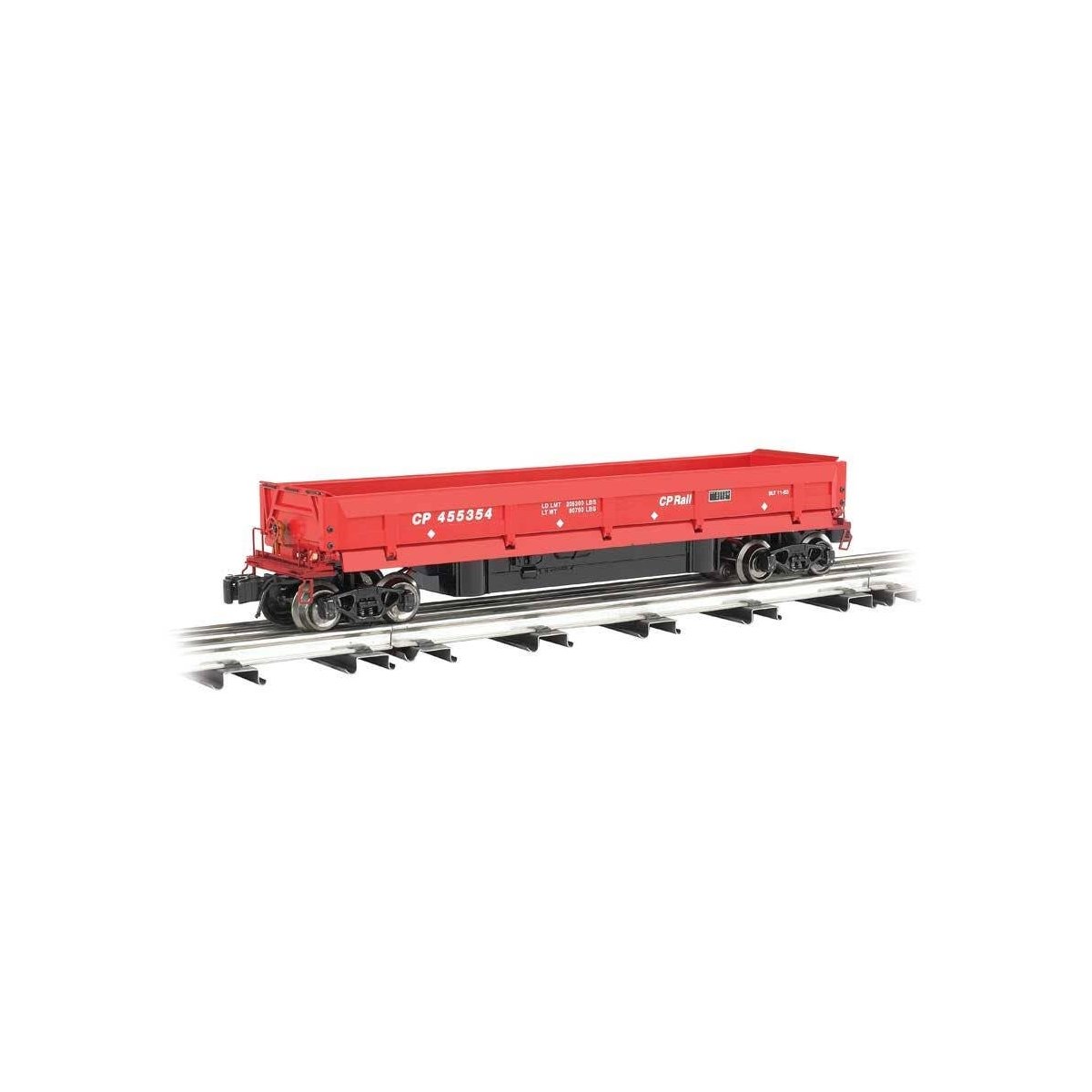 Operating Coal Dump Car - 3-Rail - Ready to Run - Williams(TM) -- Canadian Pacific (Action Red), O Bachmann Industries 47951