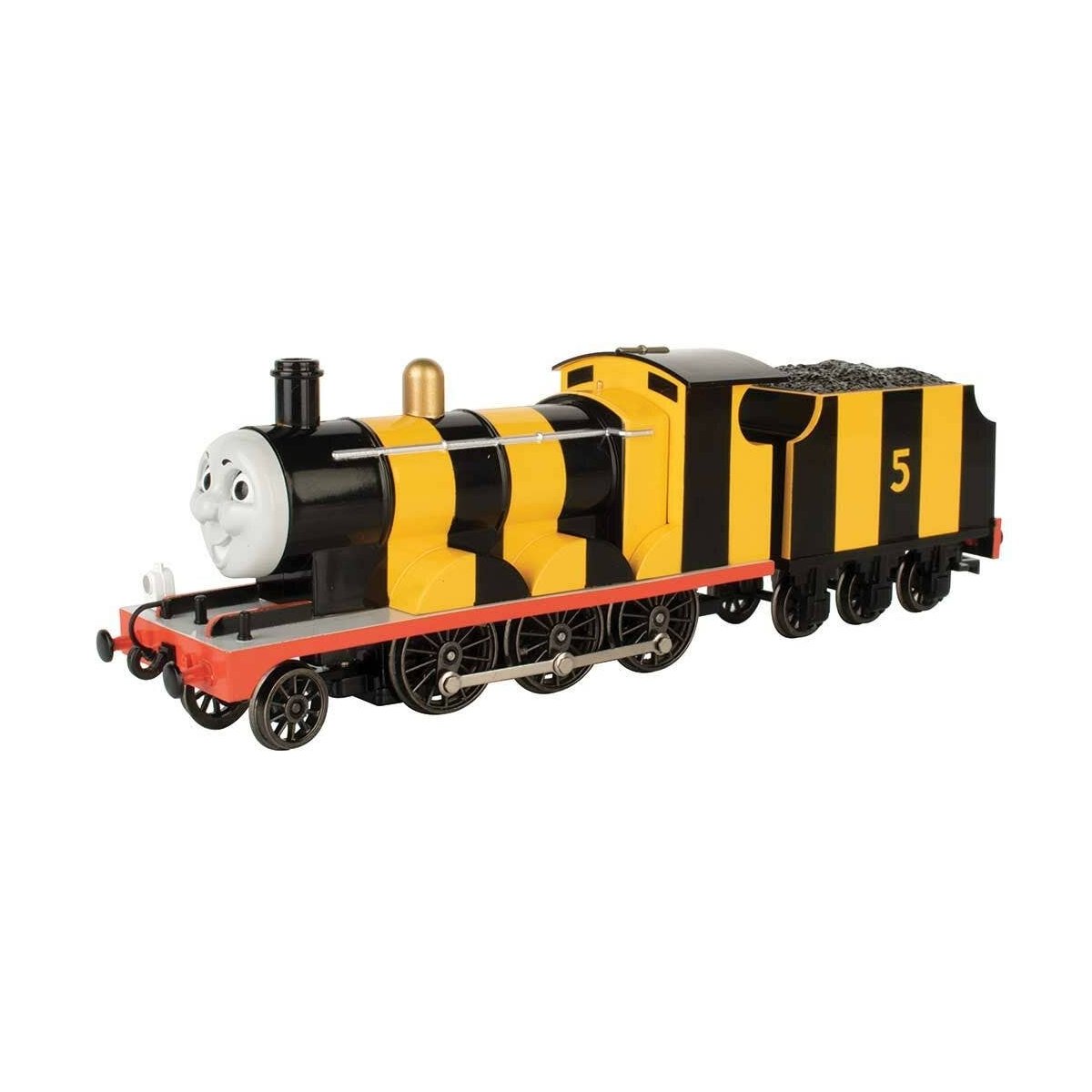 Thomas & Friends(TM) - Standard DC -- James 5 (Busy Bee Scheme yellow, black), HO Bachmann Industries 58821