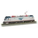 Siemens ACS-64 Electric - DCC and Sound -- Amtrak 668 (Phase V, silver, blue, red, black, Travelscape Logo), HO, Bachmann Indust