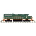 EMD GP60 - Standard DC - Master(TM) Silver -- Texas Mexican 869 (green, orange, no ditch lights), N Atlas Model Railroad Co. 400