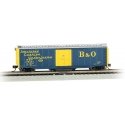 Track Cleaning 50′ Plug-Door Boxcar - Ready to Run -- Baltimore & Ohio 478554 (blue, yellow Cushion Underframe Markings), N, B