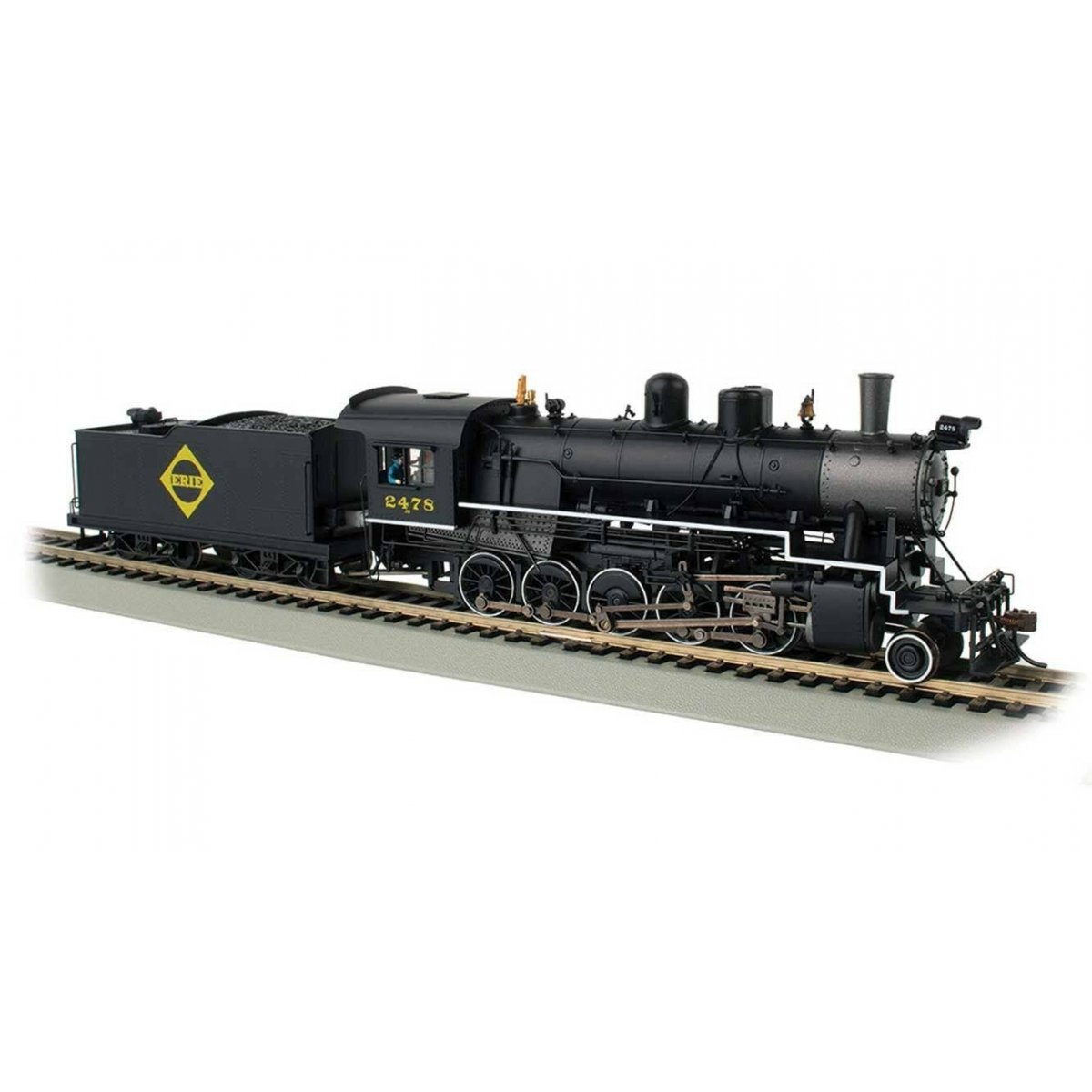 Baldwin 2-10-0 Russian Decapod - WowSound(R) and DCC - Spectrum(R) -- Erie 2478 (black, graphite, yellow), HO, Bachmann Industri
