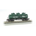 3-Dome Tank Car - Ready-to-Run -- Canadian Chemical Co., Ltd. GATX (green, white, black Chemcell Logo), N, Bachmann Industries 1