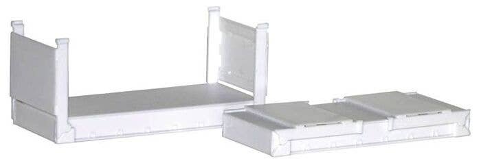 20′ Stackable Flat Container 2-Pack -- Undecorated, HO, Herpa Models 5460