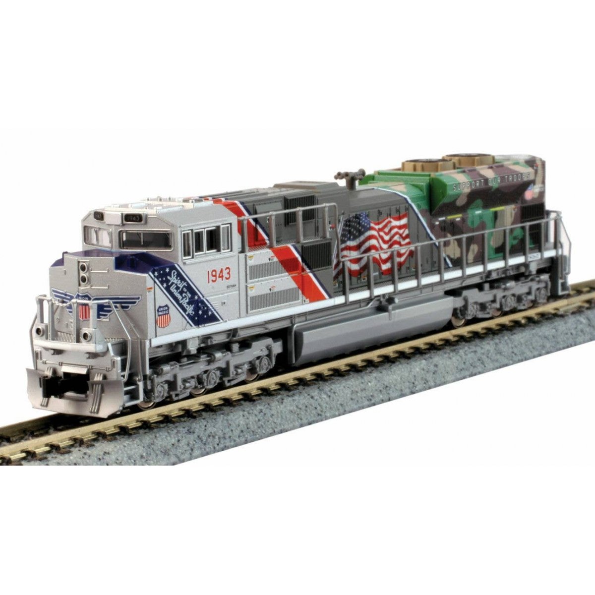 EMD SD70ACe with Nose Headlight - Standard DC -- Union Pacific 1943 (Spirit of the Union Pacific), N Kato USA Inc 1761943