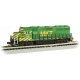 EMD GP40 - Standard DC -- Missouri-Kansas-Texas 231 (green, yellow), N Bachmann Industries 63570