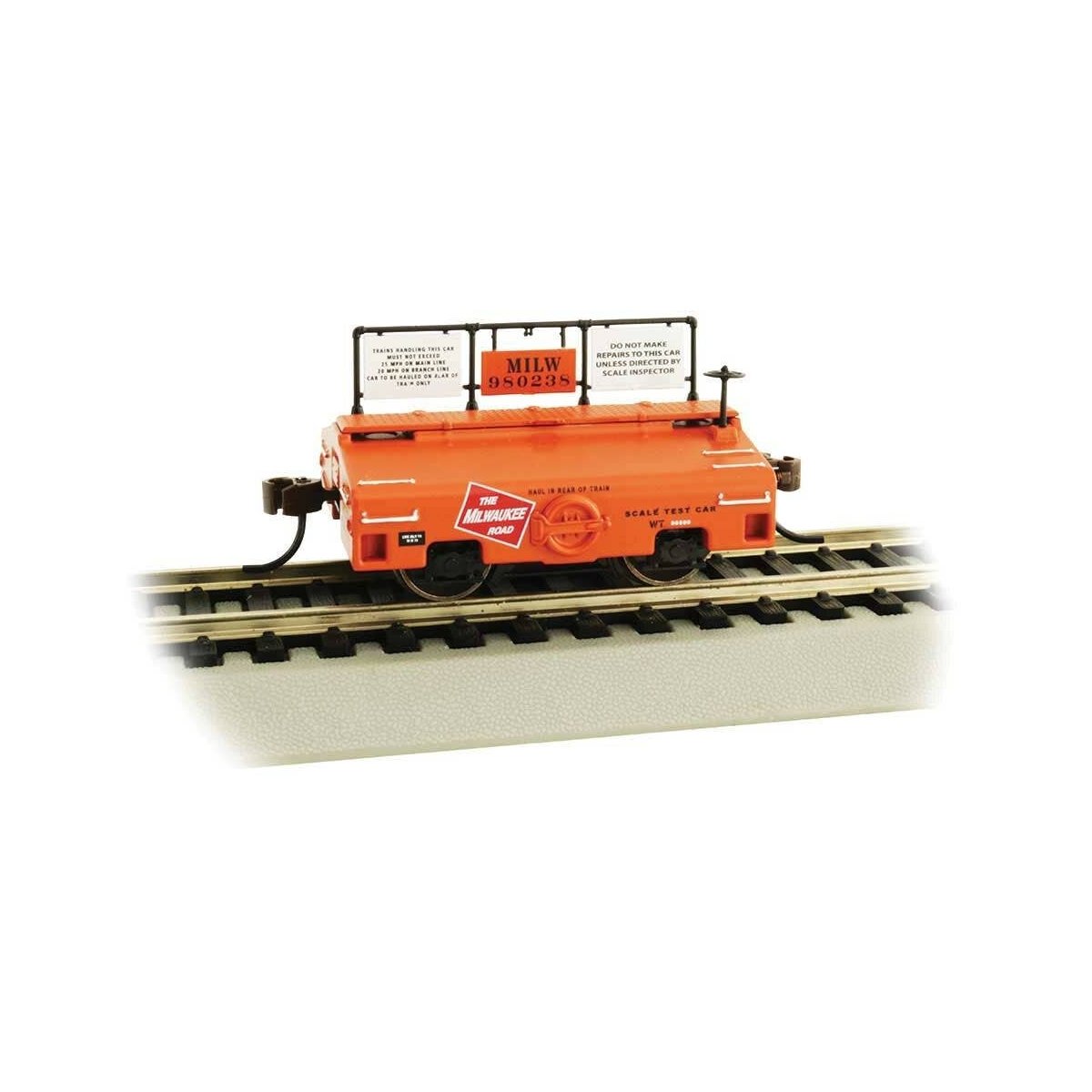Scale Test Weight Car - Ready to Run -- Milwaukee Road 980238, HO Bachmann Industries 74407