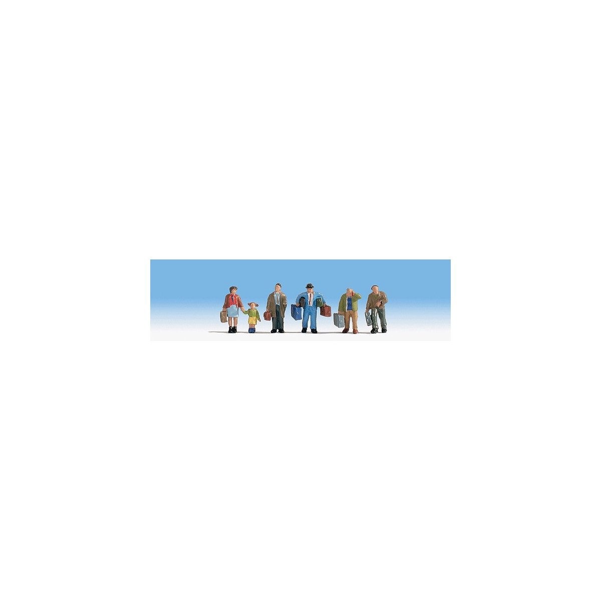 Travelers w/Luggage -- Set 2 pkg(6), HO, Noch Gmbh & Co 15224