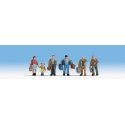 Travelers w/Luggage -- Set 2 pkg(6), HO, Noch Gmbh & Co 15224