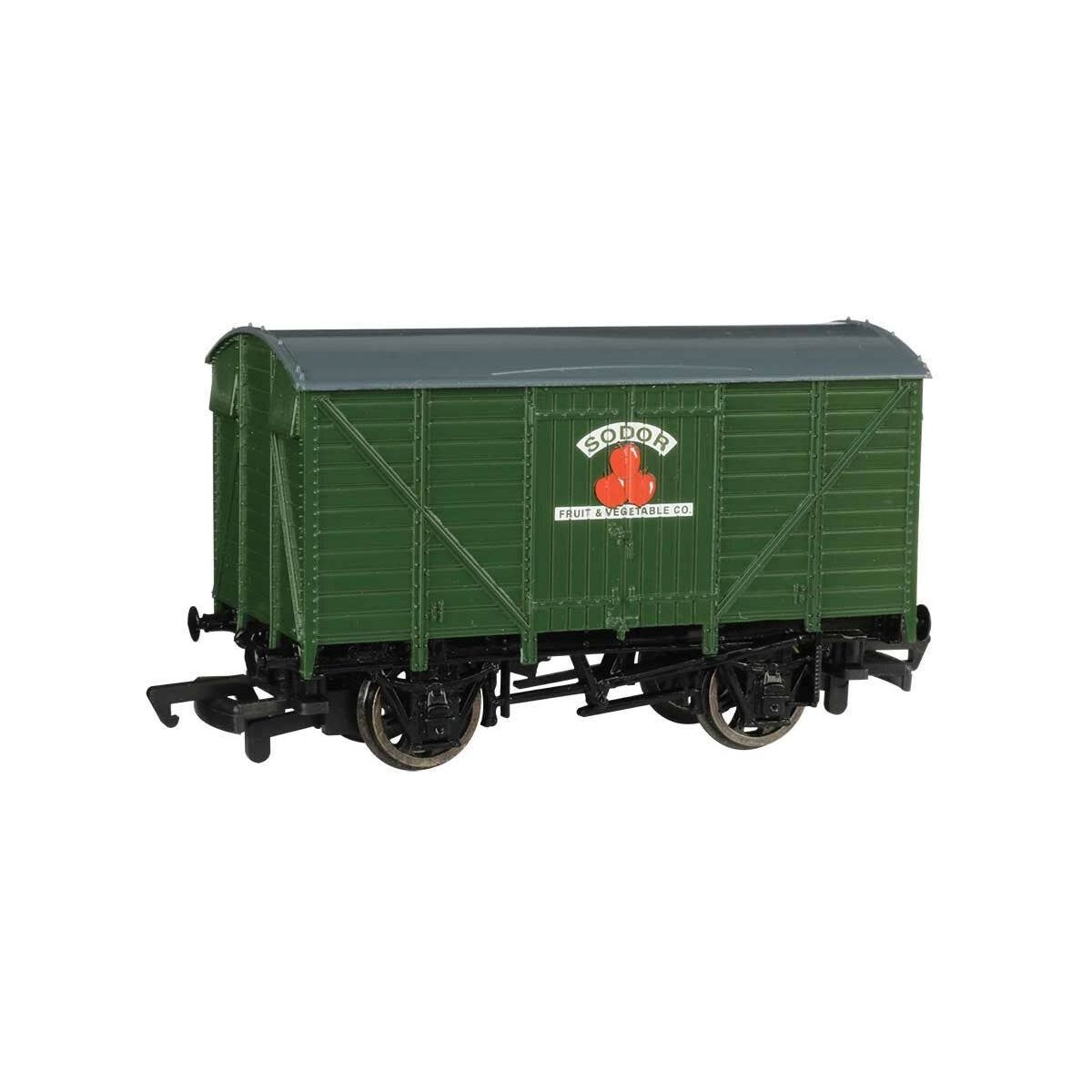 Ventilated Van - Ready to Run - Thomas & Friends(TM) -- Sodor Fruit & Vegetable Co. (green), HO Bachmann Industries 77012