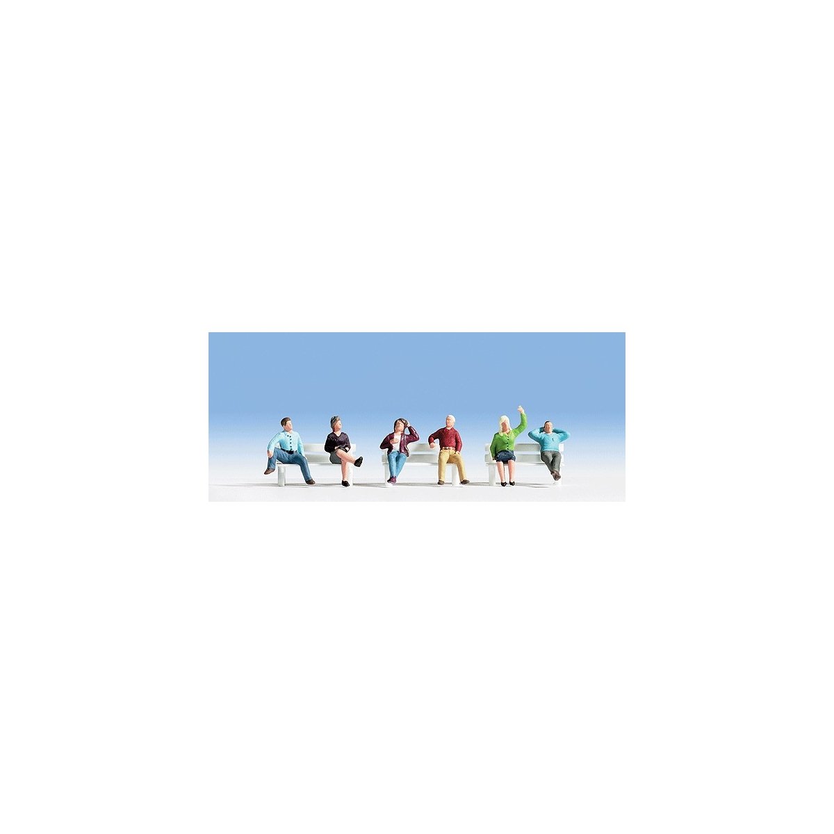 Seated People -- Set 5 pkg(6), HO, Noch Gmbh & Co 15540