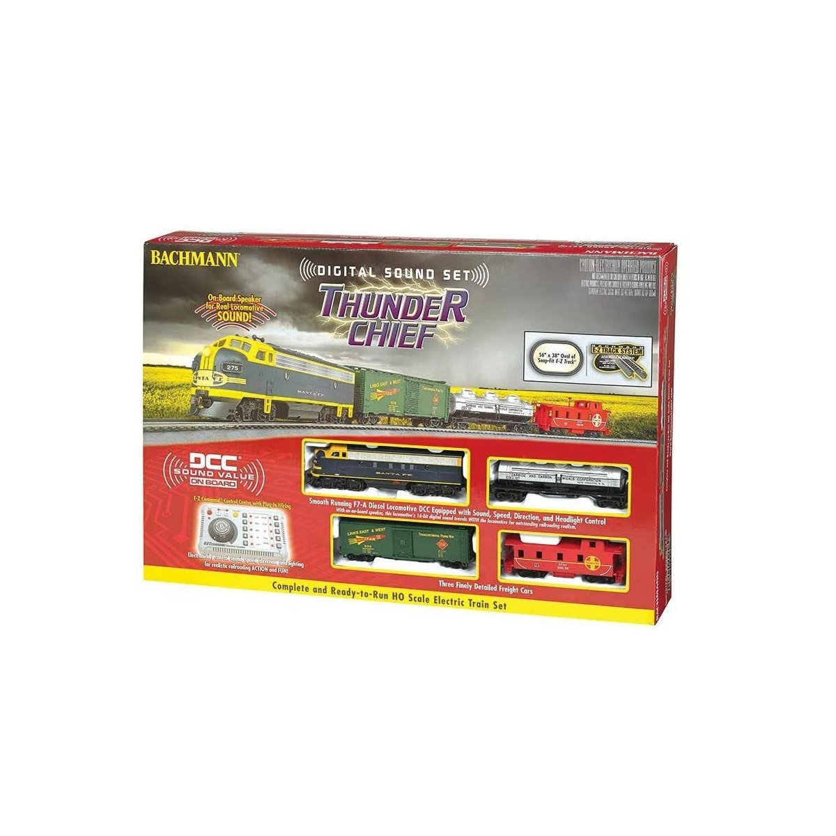 Thunder Chief Train Set -- Santa Fe, HO, Bachmann Industries 826
