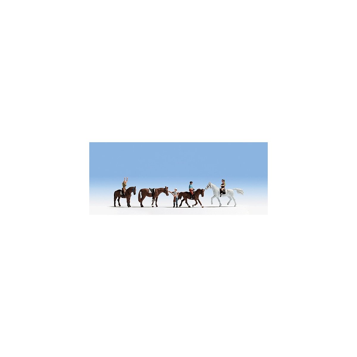 Equestrians -- 4 People & 4 Horses, HO Noch Gmbh & Co 15630