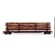 National Steel Car Company 62′ 9′ Log Stake Car - Kit -- Undecorated, HO Custom Finishing 318