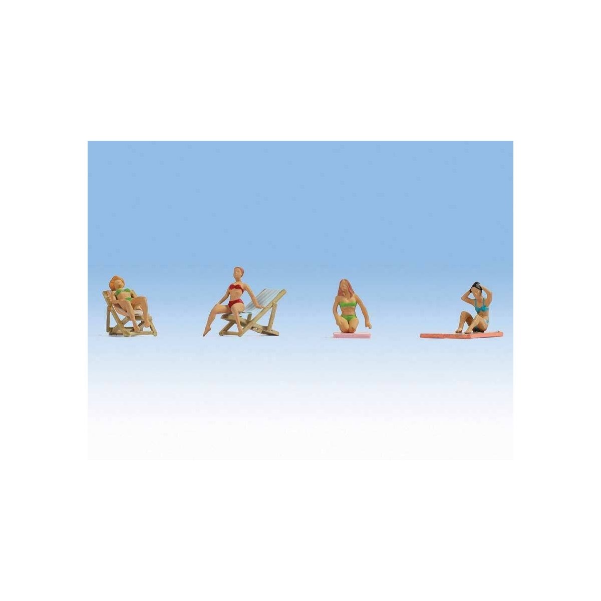Recreation & Sports -- Sunbathing Women with Accessories pkg(4), HO Noch Gmbh & Co 15851