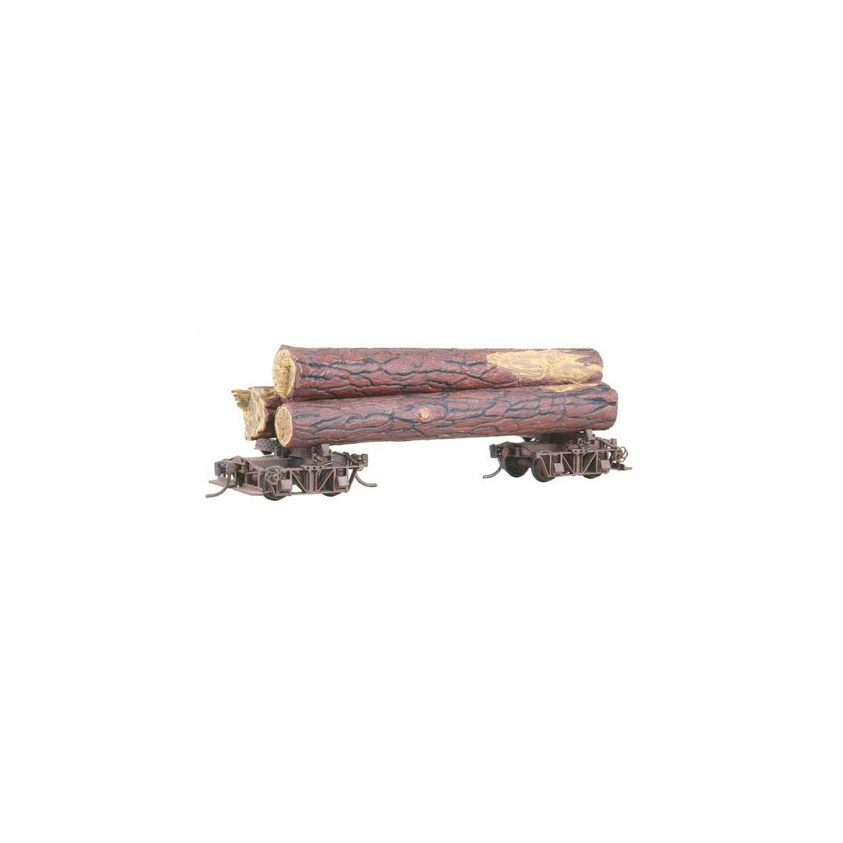 101 Disconnect Log Car Trucks with Logs - Kit -- Undecorated, HO Kadee Quality Products 101
