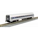 Amfleet I Coach & Cafe Set - Ready to Run -- Amtrak 82647, 48159 (Set B, Phase VI Wide Blue Stripe, Travelscape Logo), N, Kato U