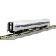 Amfleet I Coach & Cafe Set - Ready to Run -- Amtrak 82647, 48159 (Set B, Phase VI Wide Blue Stripe, Travelscape Logo), N Kato US