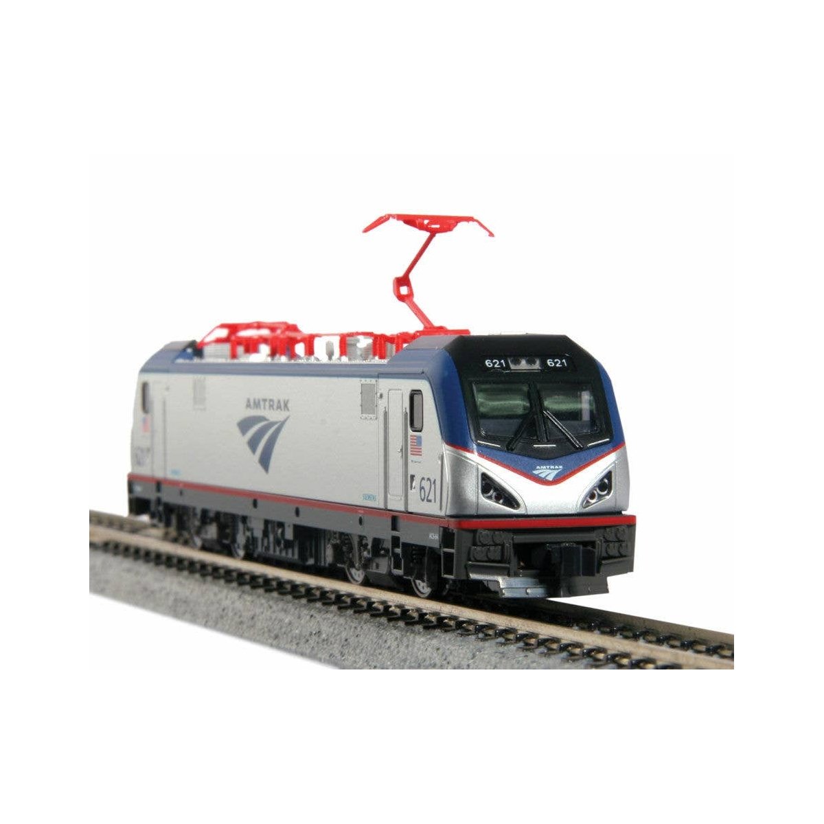 Siemens ACS-64 Electric - DCC -- Amtrak 600 ′David L. Gunn′ (silver, blue, red Travelscape Logo), N Kato USA Inc 1373001DCC