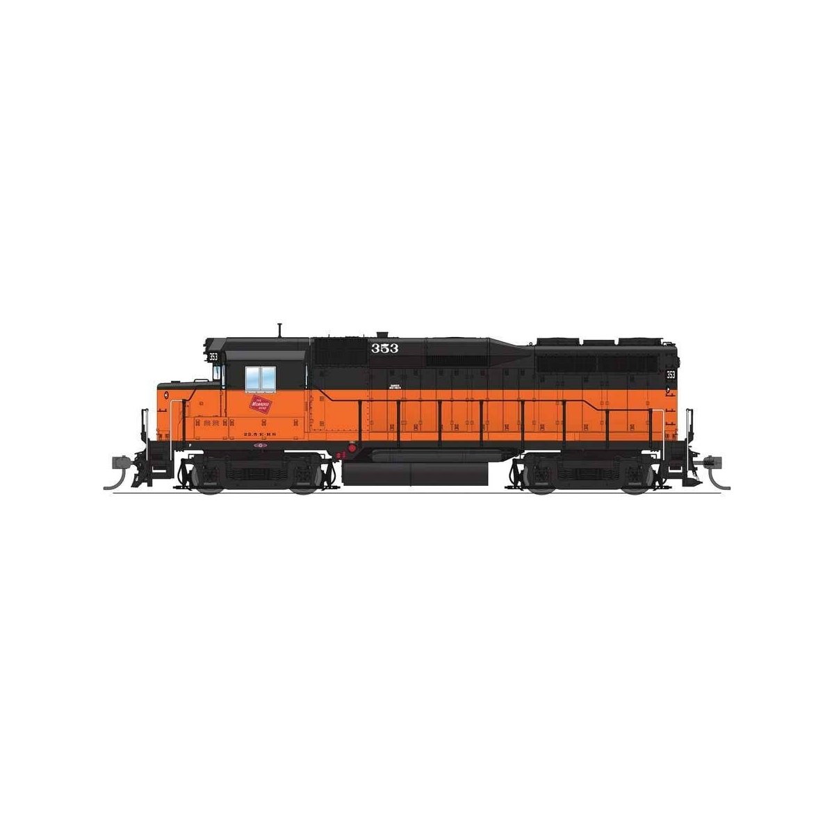 EMD GP30 - Sound and DCC - Paragon4(TM) -- Milwaukee Road 353 (orange, black), HO Broadway Limited Imports 9137