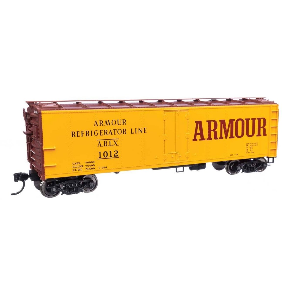 40′ Steel Reefer with Dreadnaught Ends - Ready-to-Run -- Armour Refrigerator Line ARLX 1012, HO WalthersMainline 41401