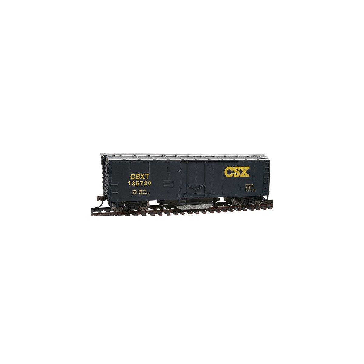 40′ Plug-Door Track Cleaning Boxcar - Ready to Run -- CSX Transportation 135720, HO WalthersTrainline 1754