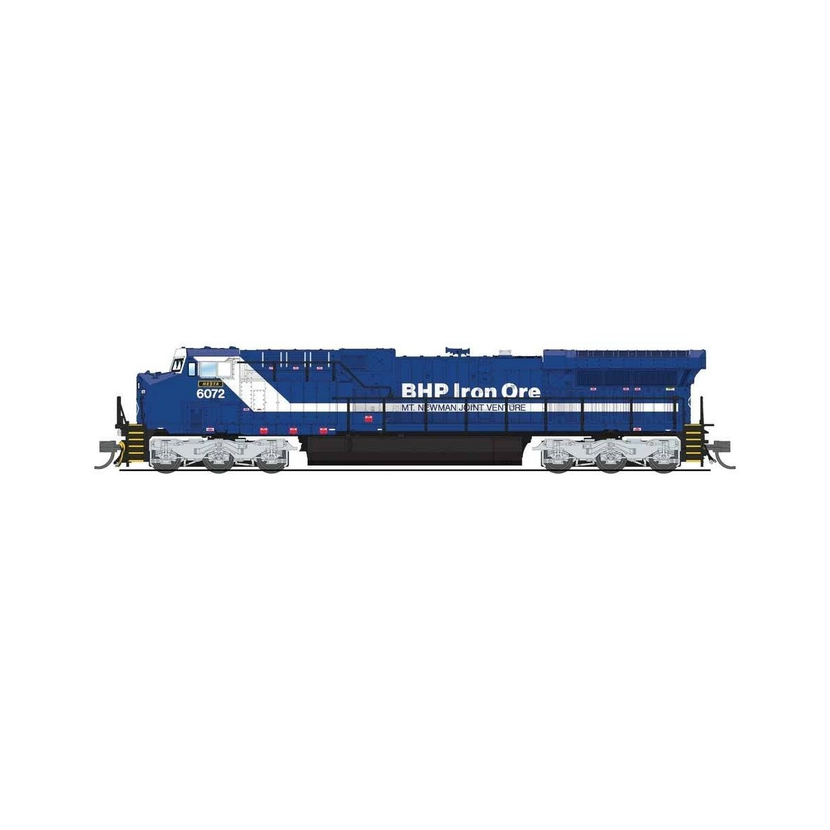 GE AC6000CW - Sound & DCC - Paragon4(TM) -- BHP Iron Ore 6073 ′Fortescue′ (blue, white), N Broadway Limited Imports 8571