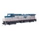 GE Dash 8-32BWH - ESU(R) Sound & DCC -- Amtrak(R) 501 (Phase V, Modern Logo Amtrak Blue, Platinum Mist), HO WalthersMainline 195