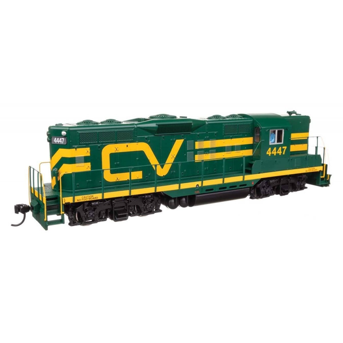 EMD GP9 Phase II with High Hood - Standard DC -- Cnetral Vermont 4447, HO WalthersMainline 10492