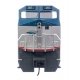 GE Dash 8-32BWH - ESU(R) Sound & DCC -- Amtrak(R) 501 (Phase V, Modern Logo Amtrak Blue, Platinum Mist), HO WalthersMainline 195