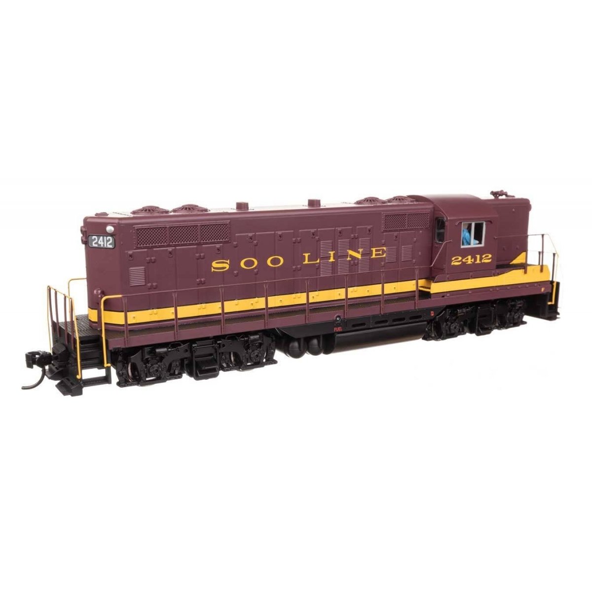 EMD GP9 Phase II with High Hood - Standard DC -- Soo Line 2412, HO WalthersMainline 10502