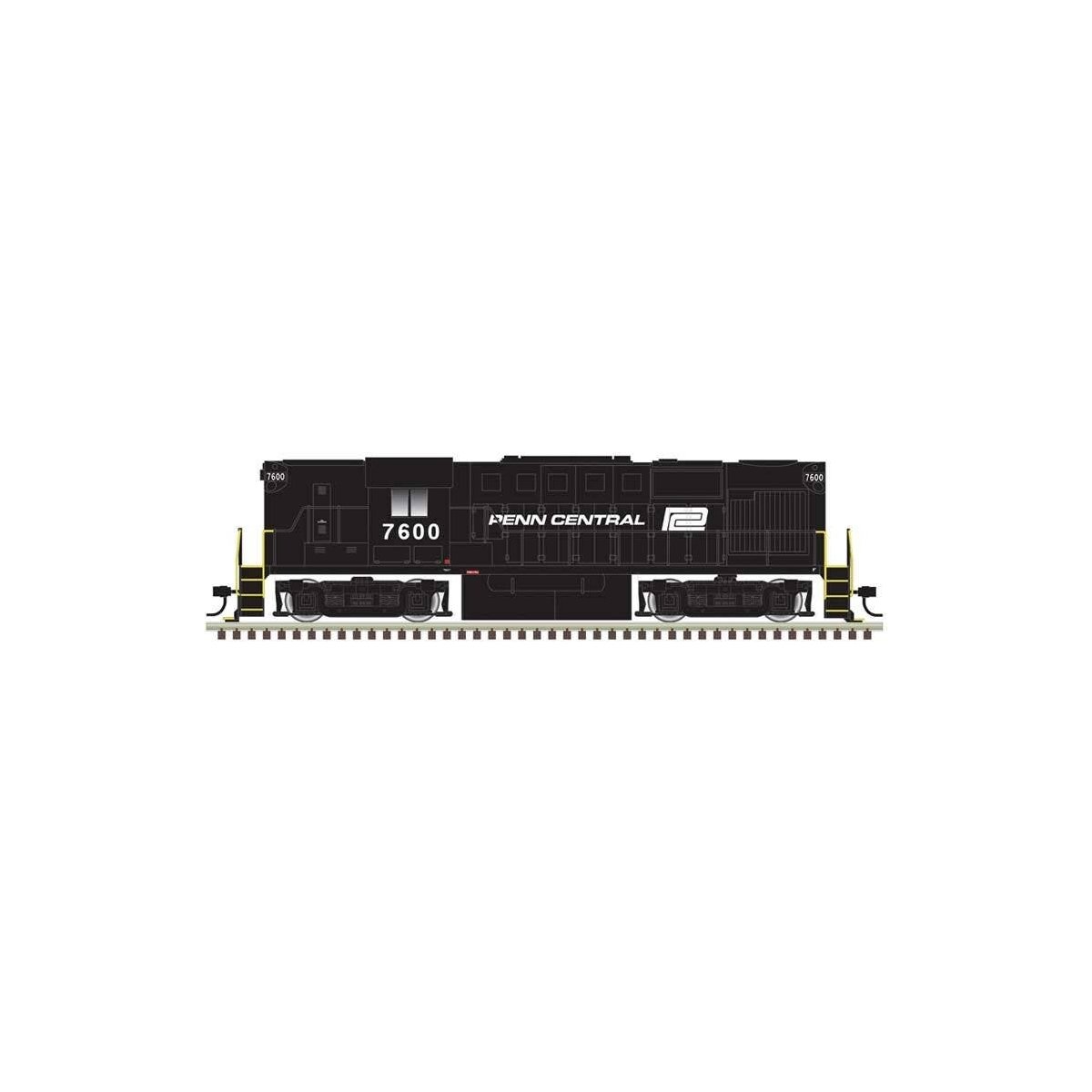 Alco RS11 - Standard DC - Classic Silver -- Penn Central 7604 (black, white), HO Atlas Model Railroad Co. 10004533