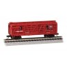 Animated Stock Car - Ready to Run -- Chicago, Burlington & Quincy 52105 (Cattle Load, red), N Bachmann Industries 19751