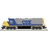 EMD GP40-2 - Standard DC - Master(R) Silver -- CSX 6221 (Front & Rear Ditch Lights, YN2, yellow, blue, gray), HO Atlas Model Rai