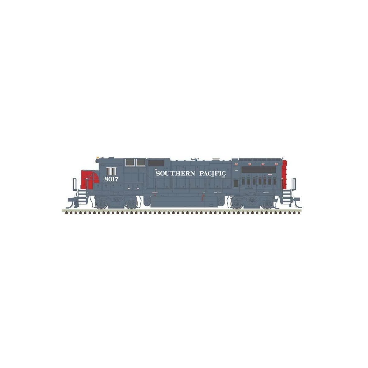 GE Dash 8-39B - LokSound and DCC - Master(R) Gold -- Southern Pacific 8009 (gray, red), HO Atlas Model Railroad Co. 10004321