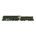 Class I-5 4-6-4 - Sound and DCC - Paragon4(TM) Brass Hybrid -- New Haven 1400 (Fantasy Scheme green, yellow), HO Broadway Limite