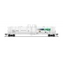 High-Capacity Cryogenic Tank Car - Ready to Run -- Linde (Type C, white, blue, green), N, Broadway Limited Imports 8155