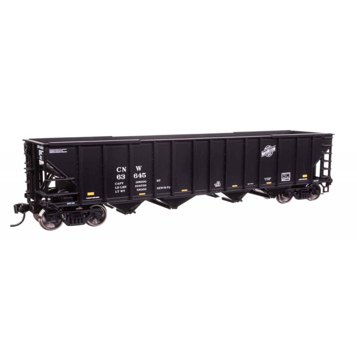 50′ 100-Ton 4-Bay Hopper - Ready to Run -- Chicago & North Western(TM) 63645, HO WalthersMainline 57806