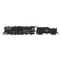 Class T1a 2-8-4 Berkshire with 4-Axle Tender - Sound, DCC & Smoke - Paragon4 -- Boston & Maine 4007 (black, graphite), HO, Broad