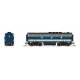 EMD F3B - Standard DC - Stealth -- Electro-Motive Division 754B1 (Demonstrator, blue, aluminum, yellow), N Broadway Limited Impo
