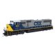 EMD SD70M - ESU(R) Sound & DCC -- CSX 4679 (YN2 yellow, gray, black, blue, white cab roof), HO WalthersMainline 21007