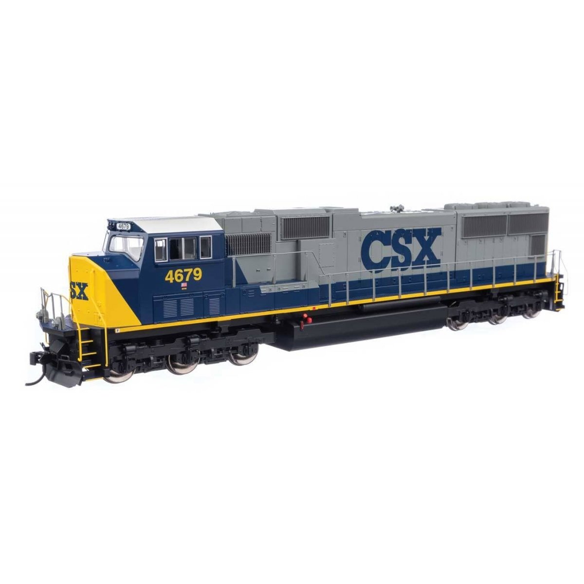 EMD SD70M - ESU(R) Sound & DCC -- CSX 4679 (YN2 yellow, gray, black, blue, white cab roof), HO WalthersMainline 21007
