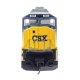 EMD SD70M - ESU(R) Sound & DCC -- CSX 4679 (YN2 yellow, gray, black, blue, white cab roof), HO WalthersMainline 21007