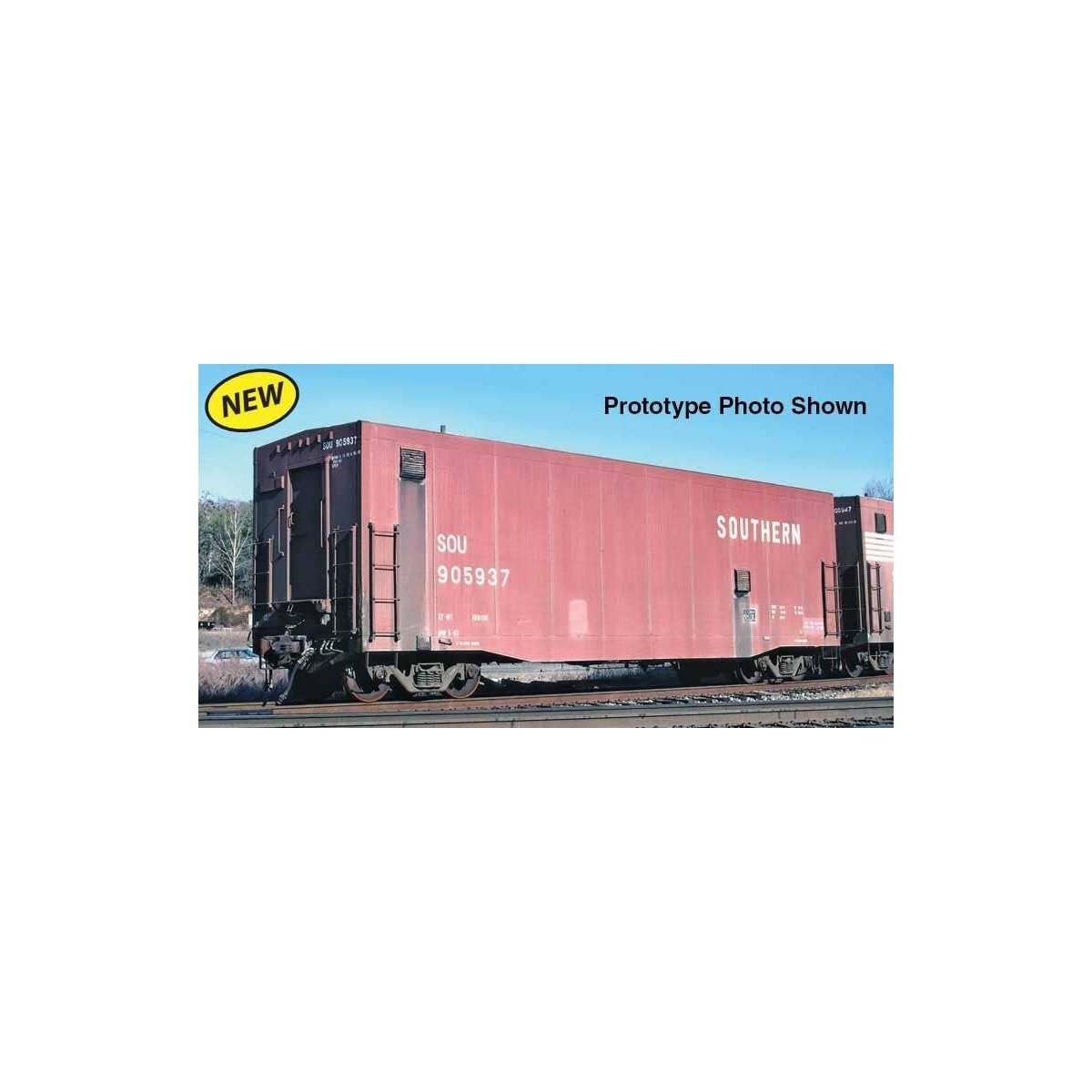 Radio Car - Decorated 3D Resin Kit -- Southern Railway 905937 (Boxcar Red, Small Lettering)